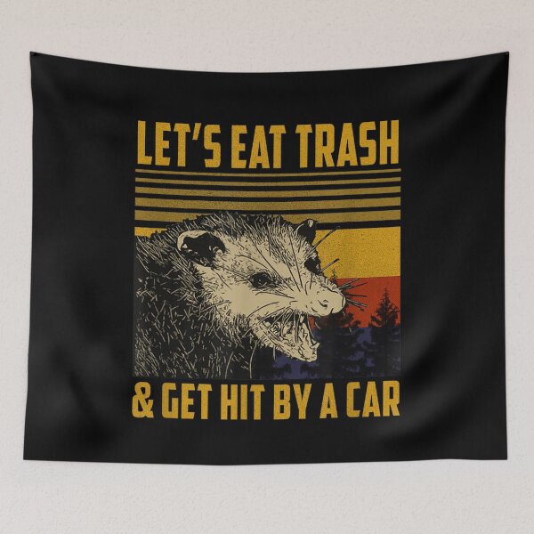 Item preview, Let’s Eat Trash Get Hit by a Car Funny Possum Vintage for Men Women Girls Kids , Opossum Gift For Mom Dad Kids designed and sold by Opossum GIFT ★★★★★.
