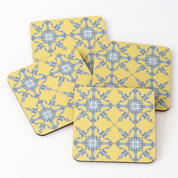 Item preview, Smoky Gold Cross Grid | Elegant Gray & Yellow Geometric Pattern designed and sold by Tinaartth .