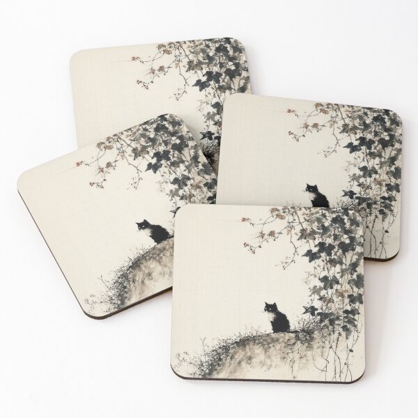 Item preview, Quiet Cat Beneath Autumn Vines designed and sold by Dusk Atelier.