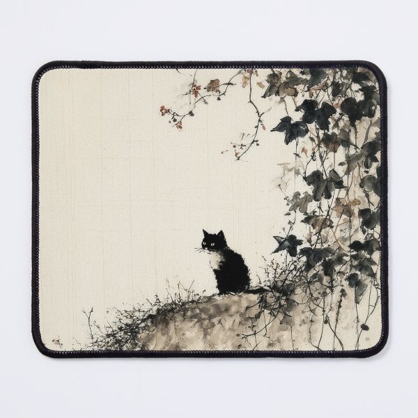 Item preview, Quiet Cat Beneath Autumn Vines designed and sold by Dusk Atelier.