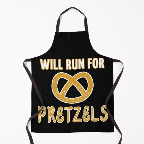 Item preview, Funny Running Motivational Slogan WILL RUN FOR PRETZELS designed and sold by Carl's Clothing.