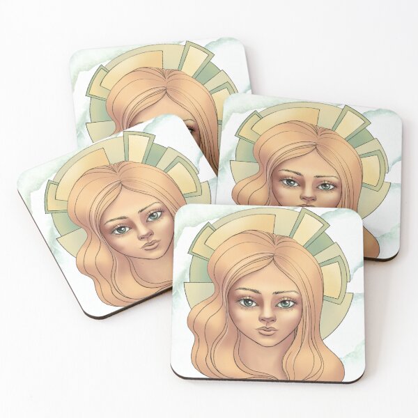 Item preview, Sun Spirit — Gentle Solar Goddess Illustration designed and sold by BlackLineLab.
