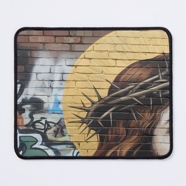 Item preview, Jesus Christ Mural on Brick Wall designed and sold by DeBrainstore.