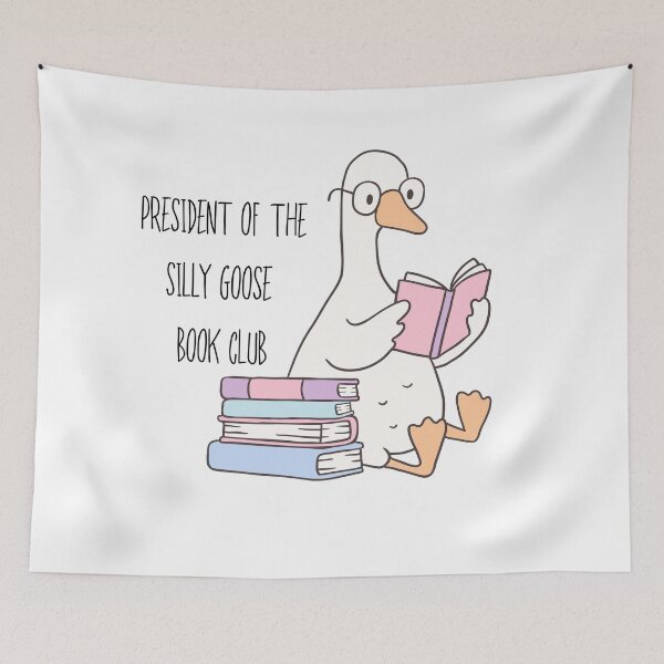 Item preview, President of the Silly Goose Book Club | Bookish Kindle Sticker designed and sold by theintentionalteacher.