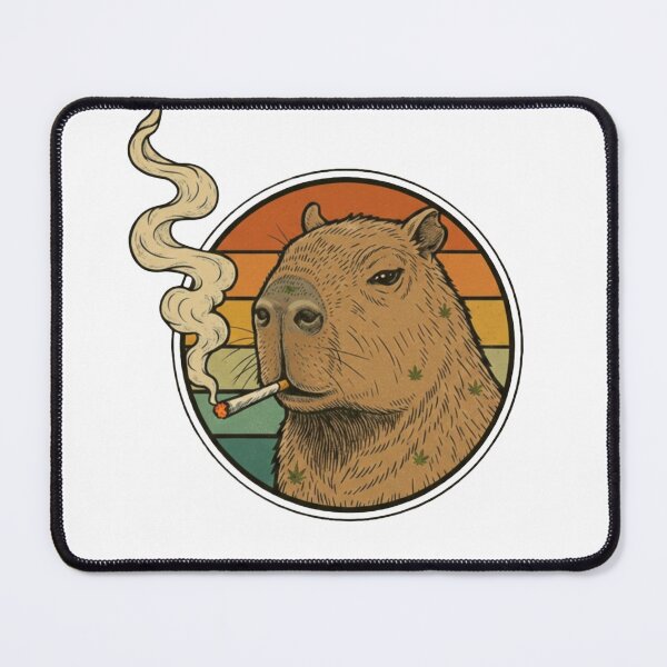 Item preview, Chill Capybara Smoking Retro Sunset - Funny Aesthetic Animal Art designed and sold by TSE DESIGN.