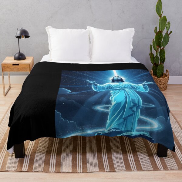 Item preview, Jesus Christ in Blue Light designed and sold by DeBrainstore.