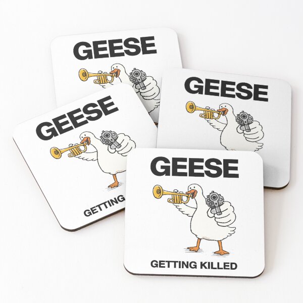 Item preview, GEESE – Getting Killed (White) designed and sold by moyjoystudio.