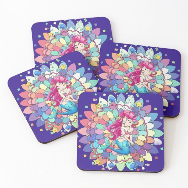 Item preview, Whimsical Mermaid Mandala Floral Fantasy Illustration. designed and sold by PhantomArtStore.