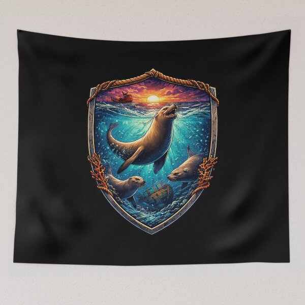 Item preview, Sea Lion Sunset designed and sold by Planetporridge.