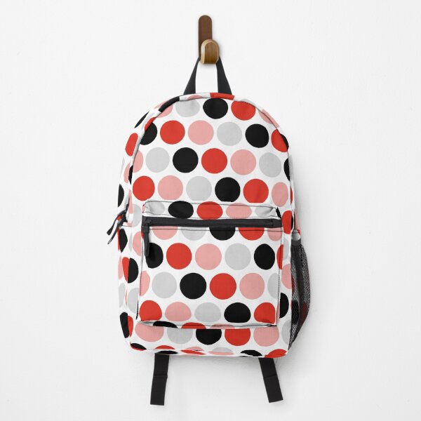 Item preview, Large Polka Dots Black, Red, Coral and Grey on White designed and sold by Pinkdeer Designs.
