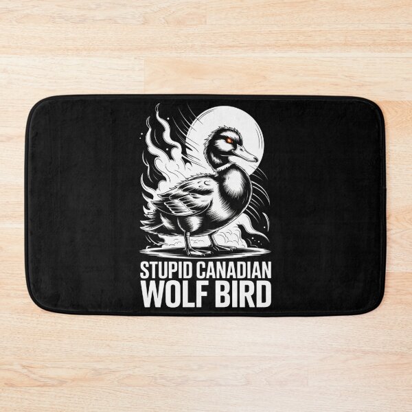 Item preview, Stupid Canadian Wolf Bird - Ominous Speed Lines Moon Standing Design designed and sold by DarylWelsh2024.