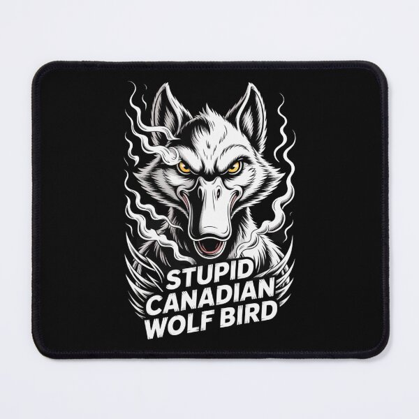 Item preview, Stupid Canadian Wolf Bird - Fierce Snarling Smoke Portrait Design designed and sold by DarylWelsh2024.