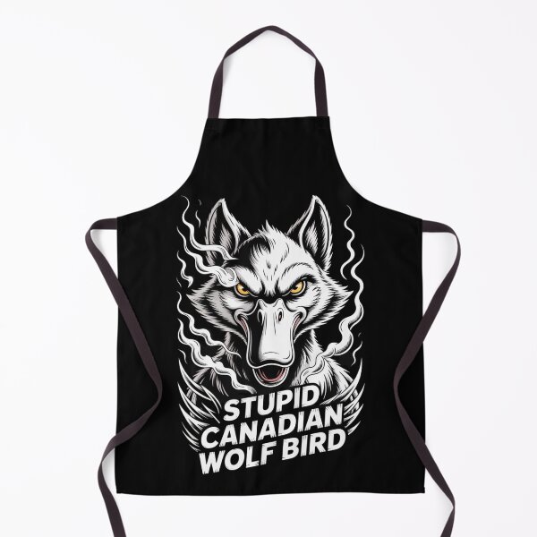 Item preview, Stupid Canadian Wolf Bird - Fierce Snarling Smoke Portrait Design designed and sold by DarylWelsh2024.
