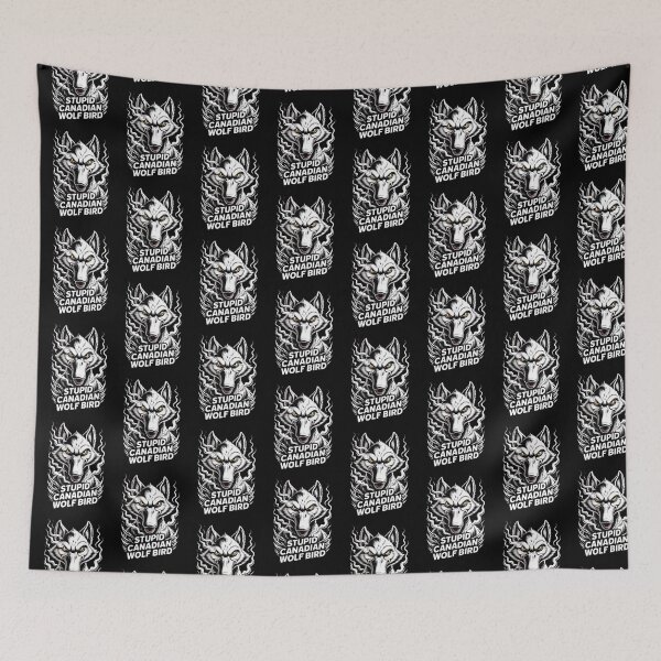Item preview, Stupid Canadian Wolf Bird - Fierce Snarling Smoke Portrait Design designed and sold by DarylWelsh2024.