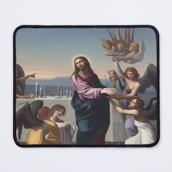 Item preview, Surreal Religious Scene with Modern Technology designed and sold by DeXigns.