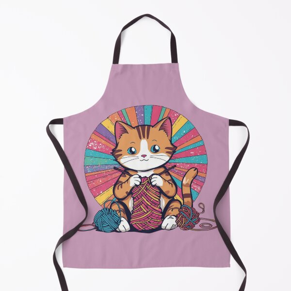 Item preview, Knitting Cat Shirt – Cute Cat Knitting with Yarn designed and sold by Lamagift.