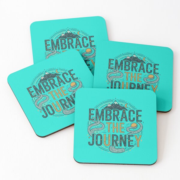 Item preview, ​Embrace the Journey - Minimalist Mountain Adventure Quote designed and sold by ArtCrafter13.