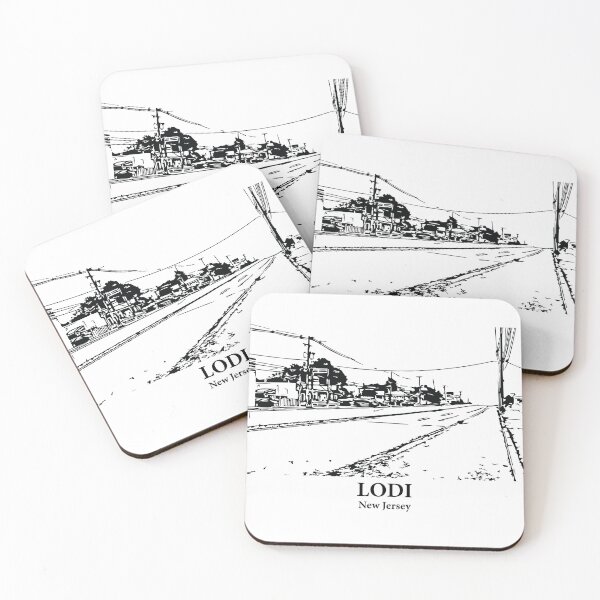 Item preview, Lodi NJ - Ink Cityscape Illustration designed and sold by Lakeric Cityscapes.