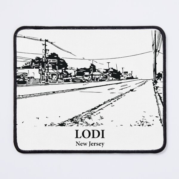 Item preview, Lodi NJ - Ink Cityscape Illustration designed and sold by Lakeric.