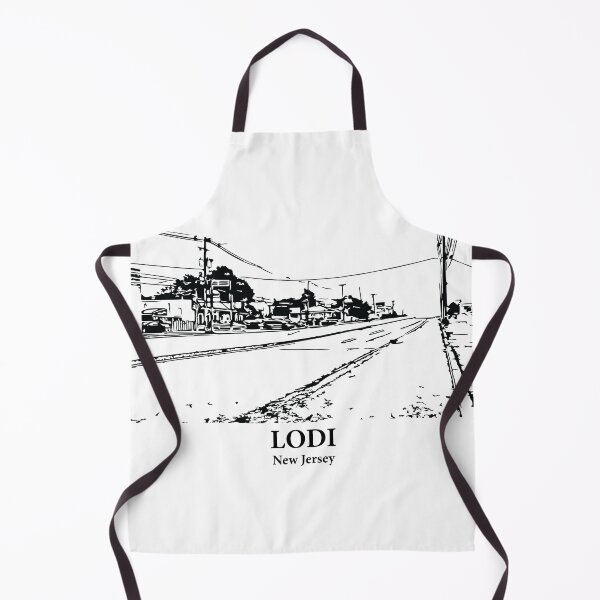 Item preview, Lodi NJ - Ink Cityscape Illustration designed and sold by Lakeric Cityscapes.