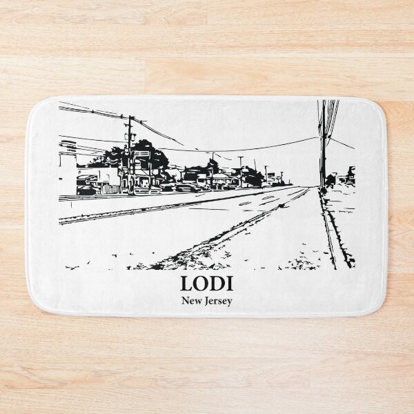 Item preview, Lodi NJ - Ink Cityscape Illustration designed and sold by Lakeric Cityscapes.
