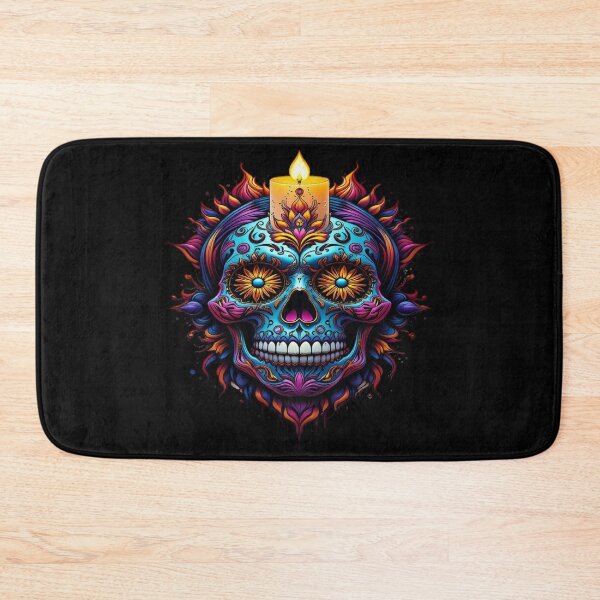 Item preview, Mexican death cult: skull with lit candle designed and sold by Hot4Shirt.