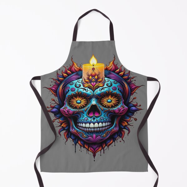 Item preview, Mexican death cult: skull with lit candle designed and sold by Hot4Shirt.