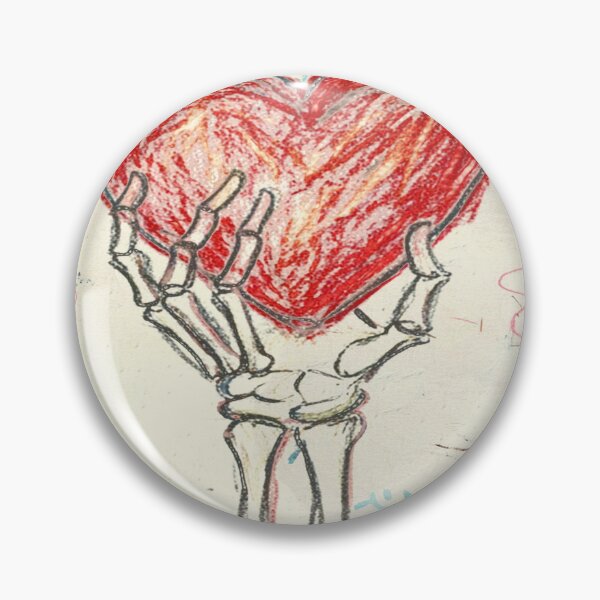 Item preview, Holding My Heart – Naive Skeleton Love Art.art brut designed and sold by Ignorante.