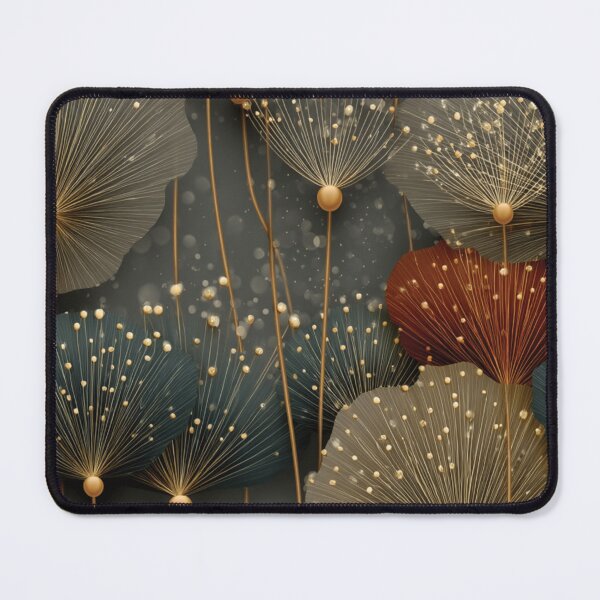 Item preview, Luxury Gold and Teal Abstract Botanical Art designed and sold by DGtaLrtcom.