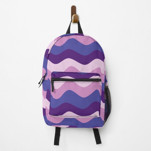 Item preview, Retro Wavy Groovy Pattern in Lavender and Indigo Purple designed and sold by Aesthetic Crew.