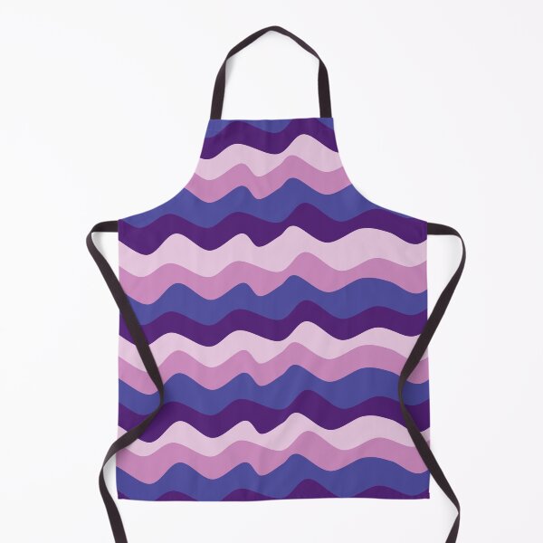 Item preview, Retro Wavy Groovy Pattern in Lavender and Indigo Purple designed and sold by Aesthetic Crew.