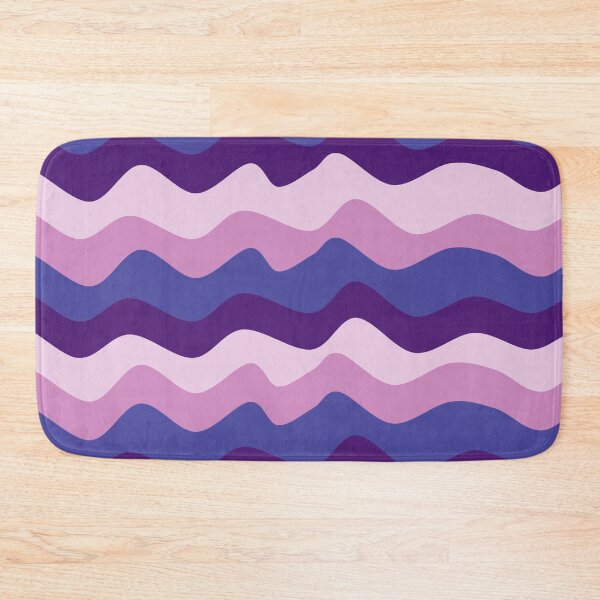 Item preview, Retro Wavy Groovy Pattern in Lavender and Indigo Purple designed and sold by Aesthetic Crew.