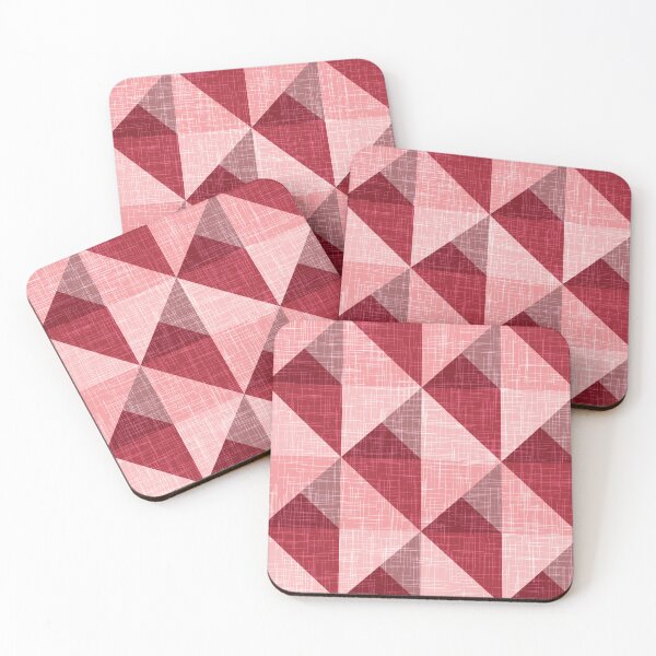 Item preview, Pink and Red Southwestern Tribal Triangle Art designed and sold by Angela Dow.