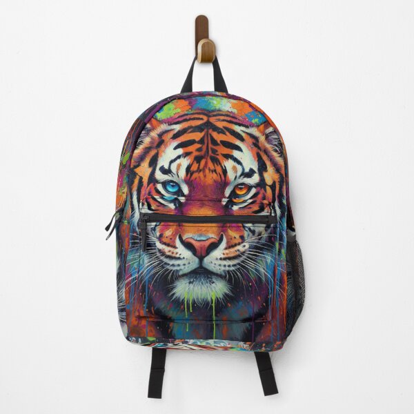 Item preview, Electric Graffiti Tiger: Neon Splash & Heterochromia Vibrant Street Art Tiger Portrait Colorful Splash Design designed and sold by Rose Collection Shop.