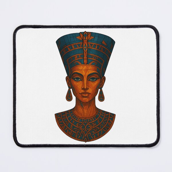 Item preview, Cleopatra Portrait Art – Ancient Egyptian Queen Illustration in Teal and Gold designed and sold by Queen Cleopatra.