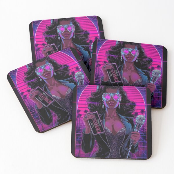 Item preview, Queen of Clubs 80s Synthwave Neon Noir Playing Card | Retro Cyberpunk | Vaporwave Nightclub Art Print designed and sold by MissSaylor.