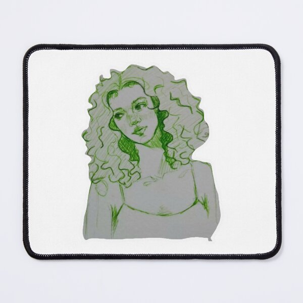 Item preview, Curly Haired Girl in Green Ink designed and sold by Made by JANA.