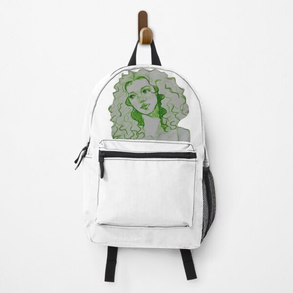Item preview, Curly Haired Girl in Green Ink designed and sold by Made by JANA.