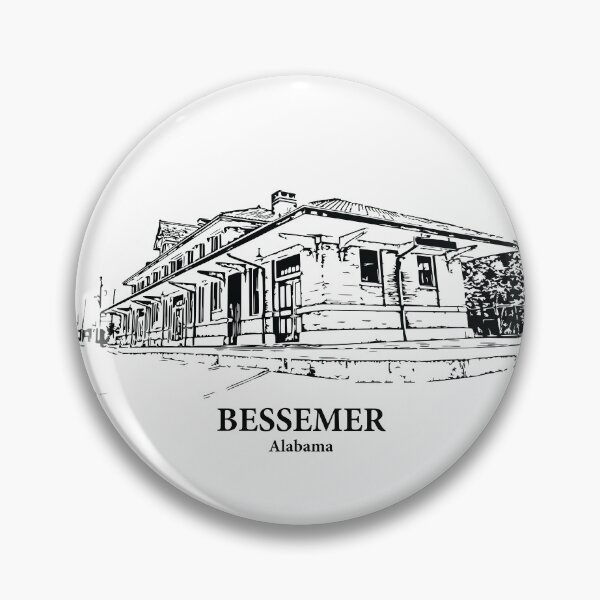 Item preview, Bessemer AL - Ink Cityscape Illustration designed and sold by Lakeric Cityscapes.