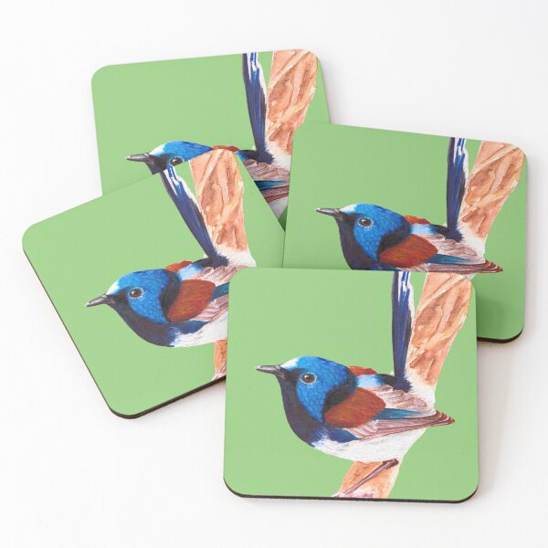 Item preview, Lovely Fairywren bird watercolour painting designed and sold by art-elodie-g.