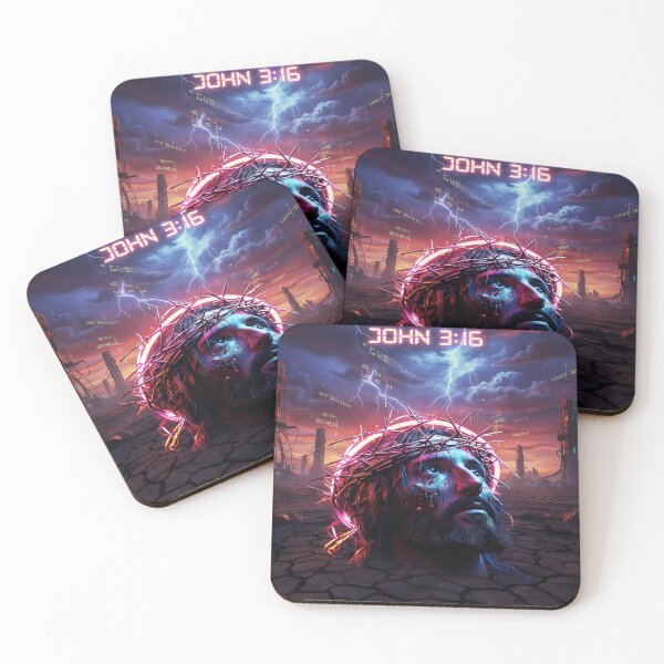 Item preview, Cyberpunk Jesus with Crown of Thorns designed and sold by DeXigns.
