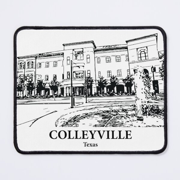 Item preview, Colleyville TX - Ink Cityscape Illustration designed and sold by Lakeric.