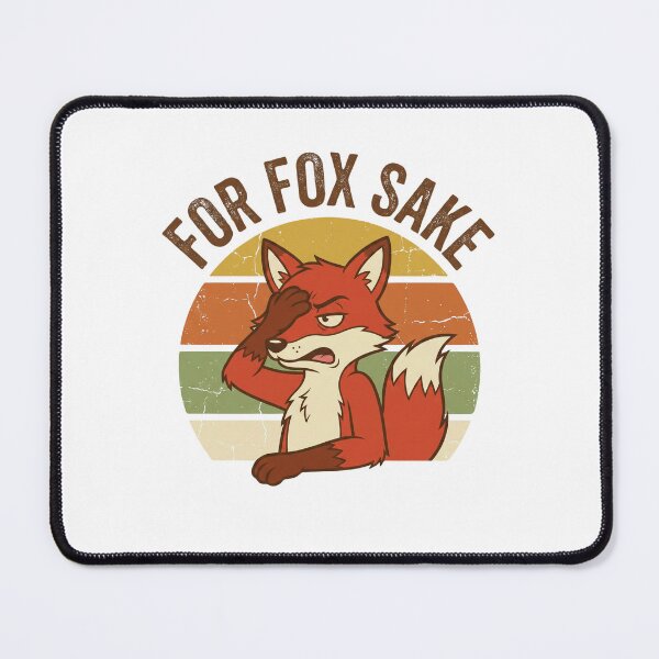 Item preview, For Fox Sake Funny Fox Facepalm Pun Retro 70s Vintage Sticker designed and sold by Pingi-shop.