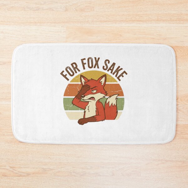 Item preview, For Fox Sake Funny Fox Facepalm Pun Retro 70s Vintage Sticker designed and sold by Pingi-shop.