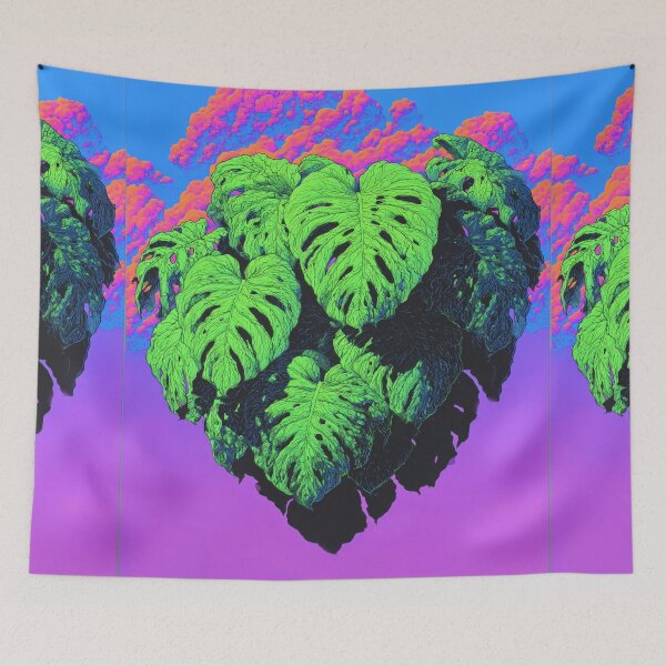 Item preview, Monstera: Psychedelic Risograph Botanical designed and sold by BlissxPals.