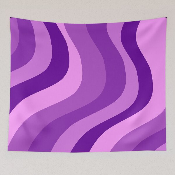 Item preview, Electric Purple Liquid Swirl - Bold Retro Wavy Pattern designed and sold by Aesthetic Crew.