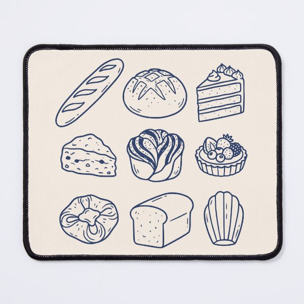 Item preview,  Bakery Illustration  - Bread & Pastries Print Canvas designed and sold by MakitoDesign.