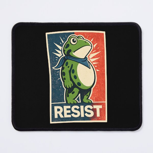 Item preview, Retro Vintage Frog Resist Political Propaganda designed and sold by DrawHandArt.