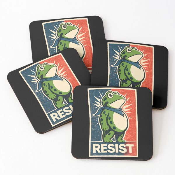 Item preview, Retro Vintage Frog Resist Political Propaganda designed and sold by DrawHandArt.