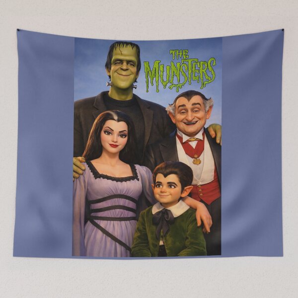 Item preview, The Munsters in a Shrek cartoon style designed and sold by bluefrog.